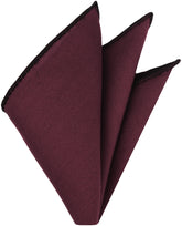 Dark Red Solid Wool Pocket Square #VPS-12